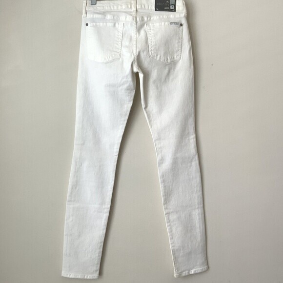 7 for All Mankind The Skinny Second Skin Legging Jeans White 28 - Picture 3 of 7